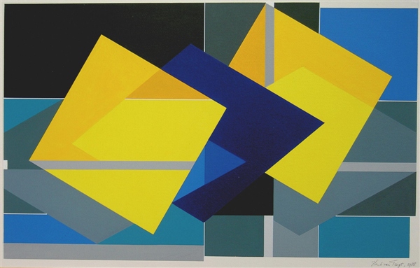 acryl op papier, 1988-f, 40x60cm.