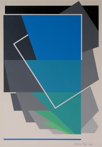 acryl op papier, 1991, 30x50cm.
