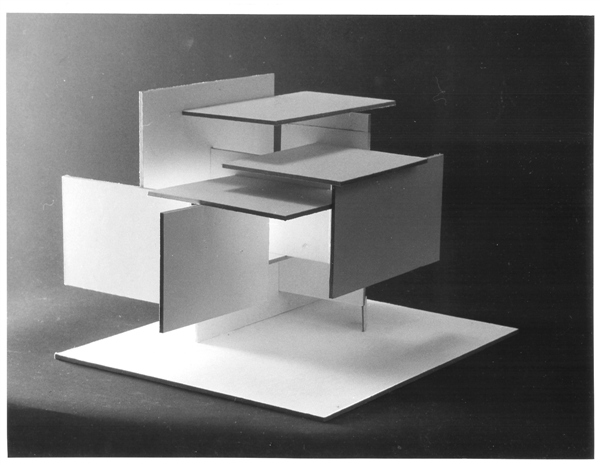 studie ruimtelijke constructie, 1965, 53x43x23 cm.