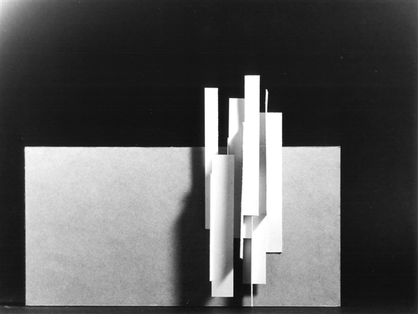 studie ruimtelijke constructie, 1968, 15x30x6cm.