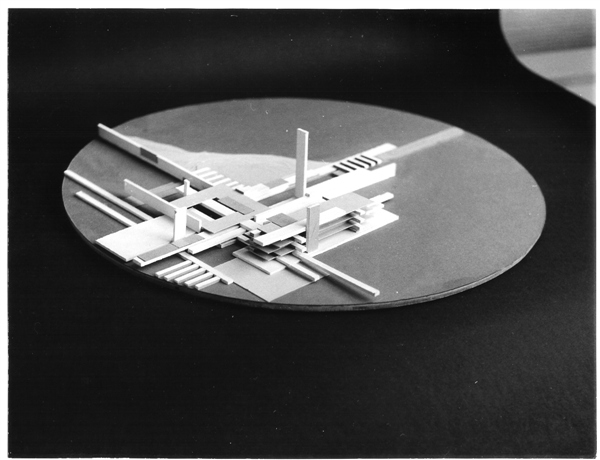 studie constructie van de ruimte -b-, 1968, straal 15 cm.