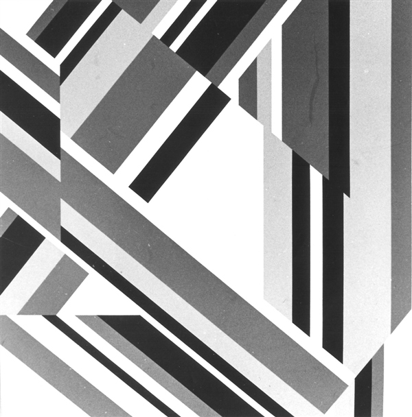 compositie zonder titel, 1972, 100x100cm.